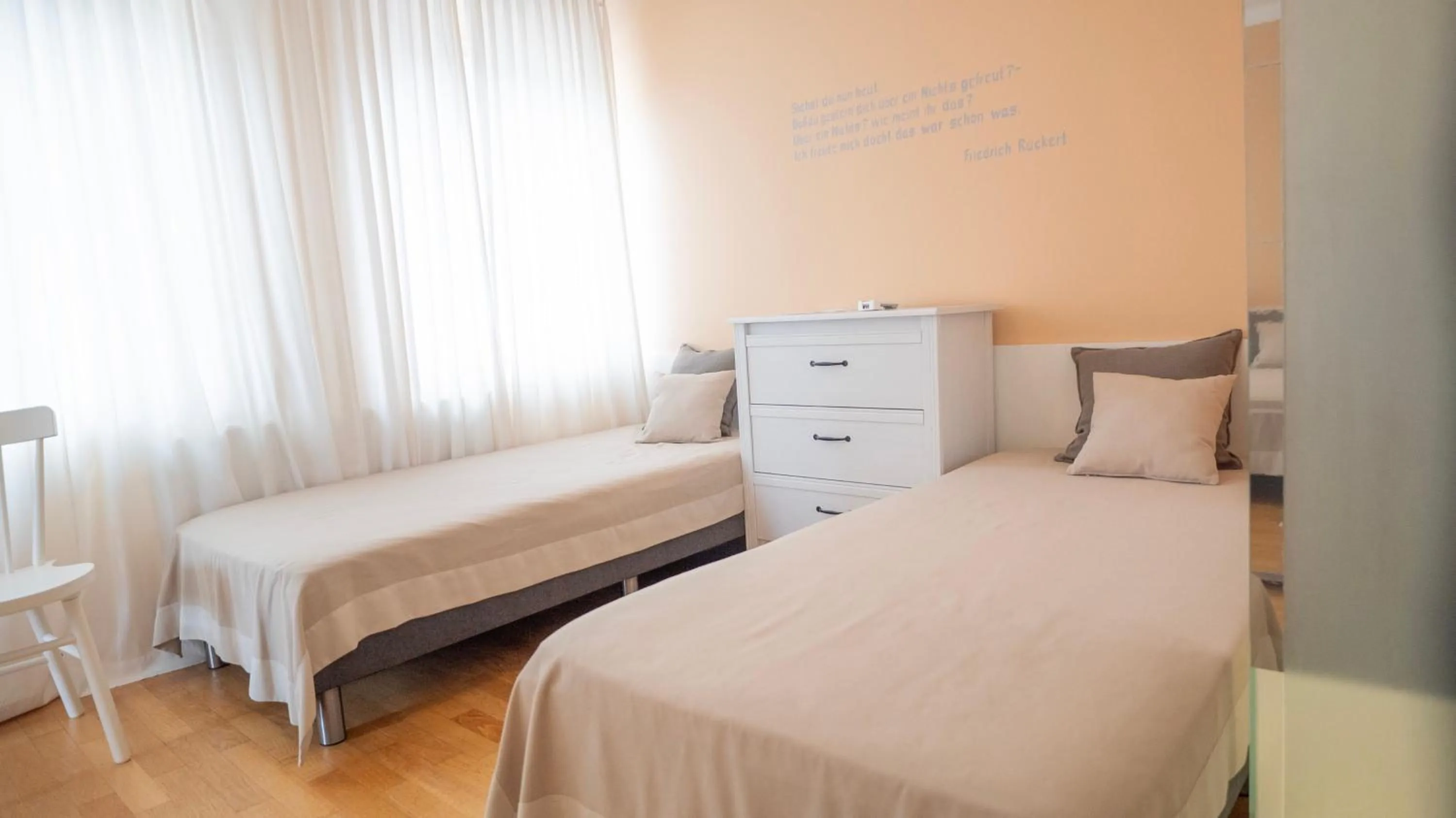 Bed in Hotel Villa Rückert