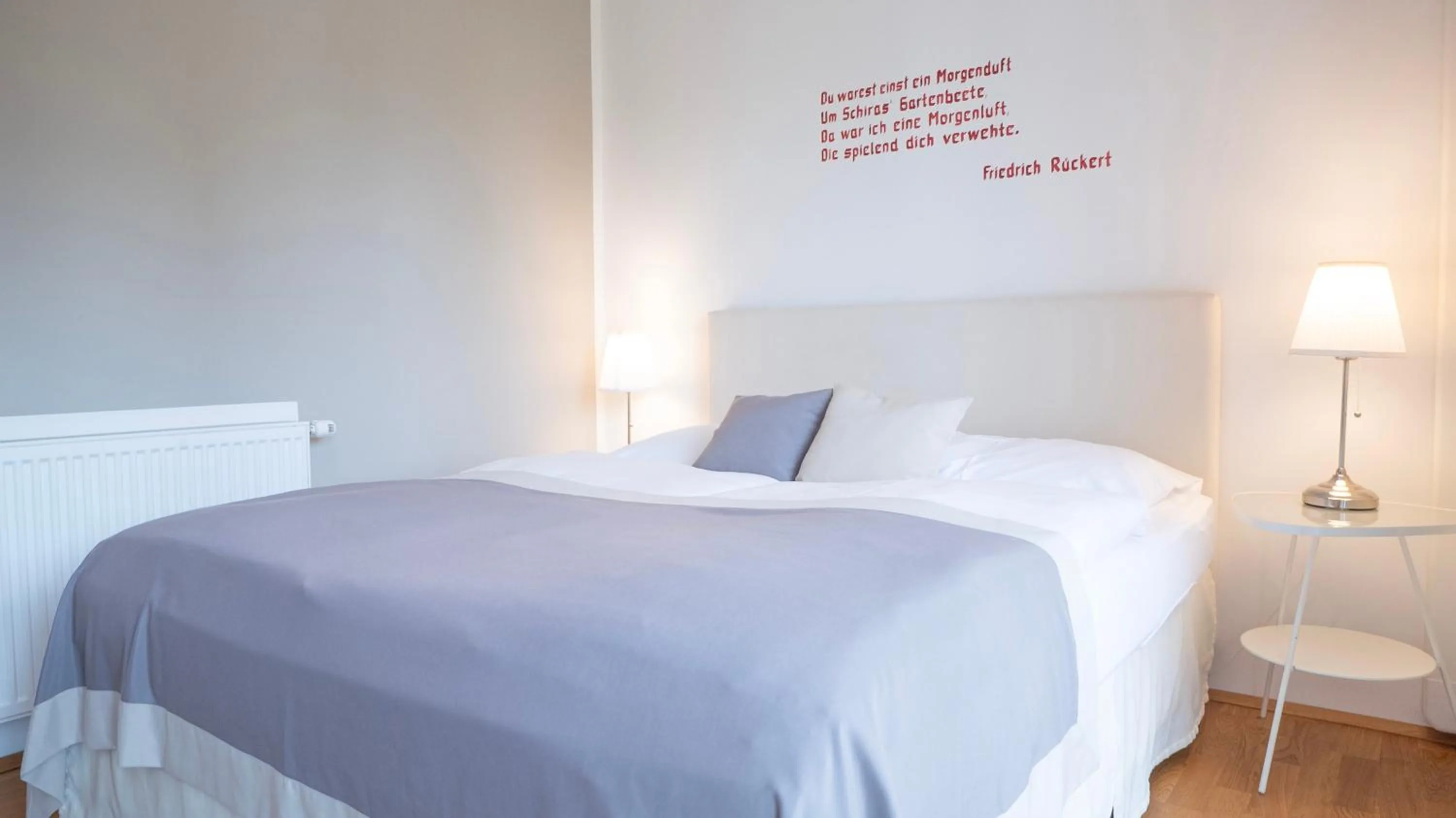 Bed in Hotel Villa Rückert