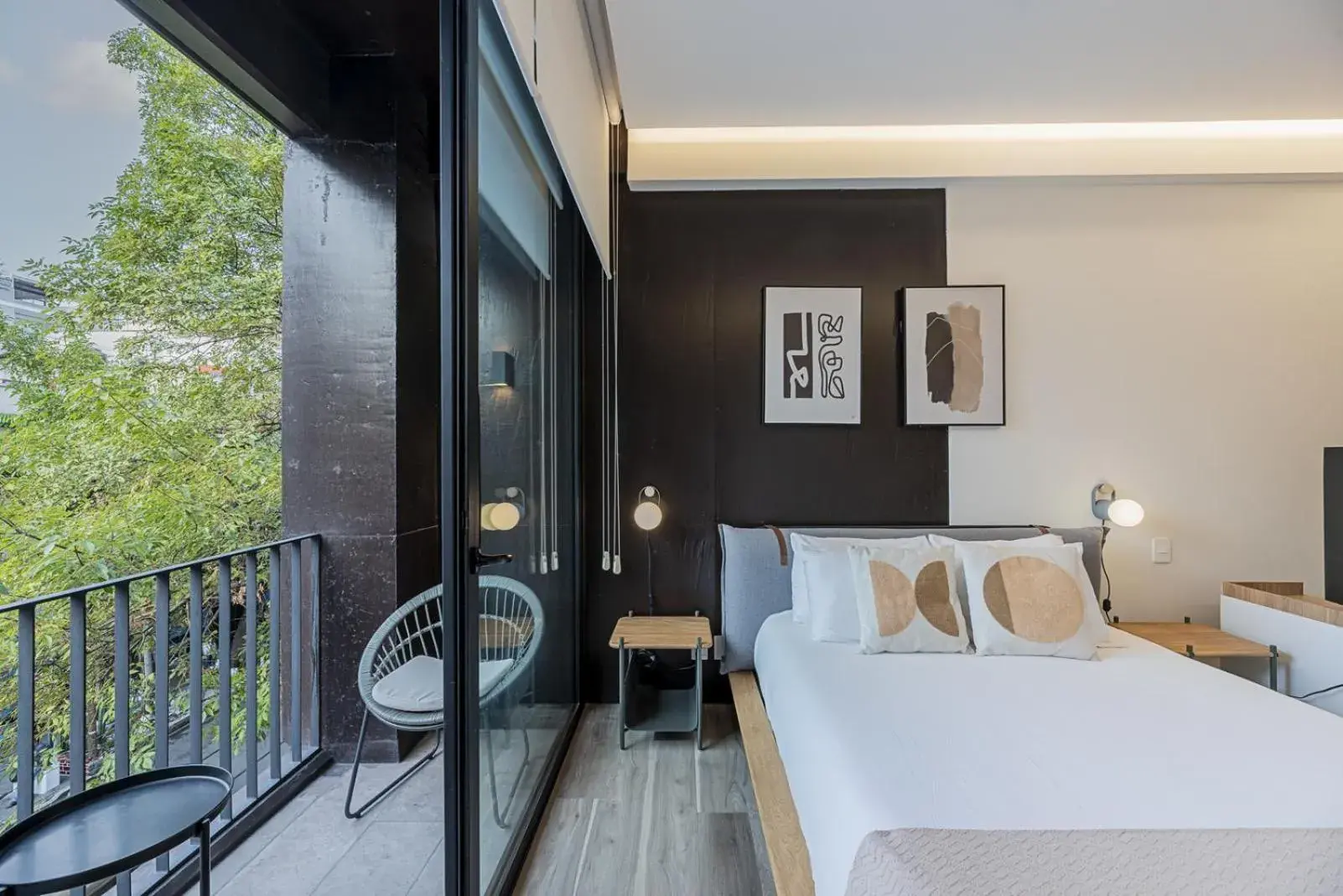 Balcony/Terrace, Bed in Cuadra 134 Residencial Condesa Balcony/Terrace, Bed in Cuadra 134 Residencial Condesa