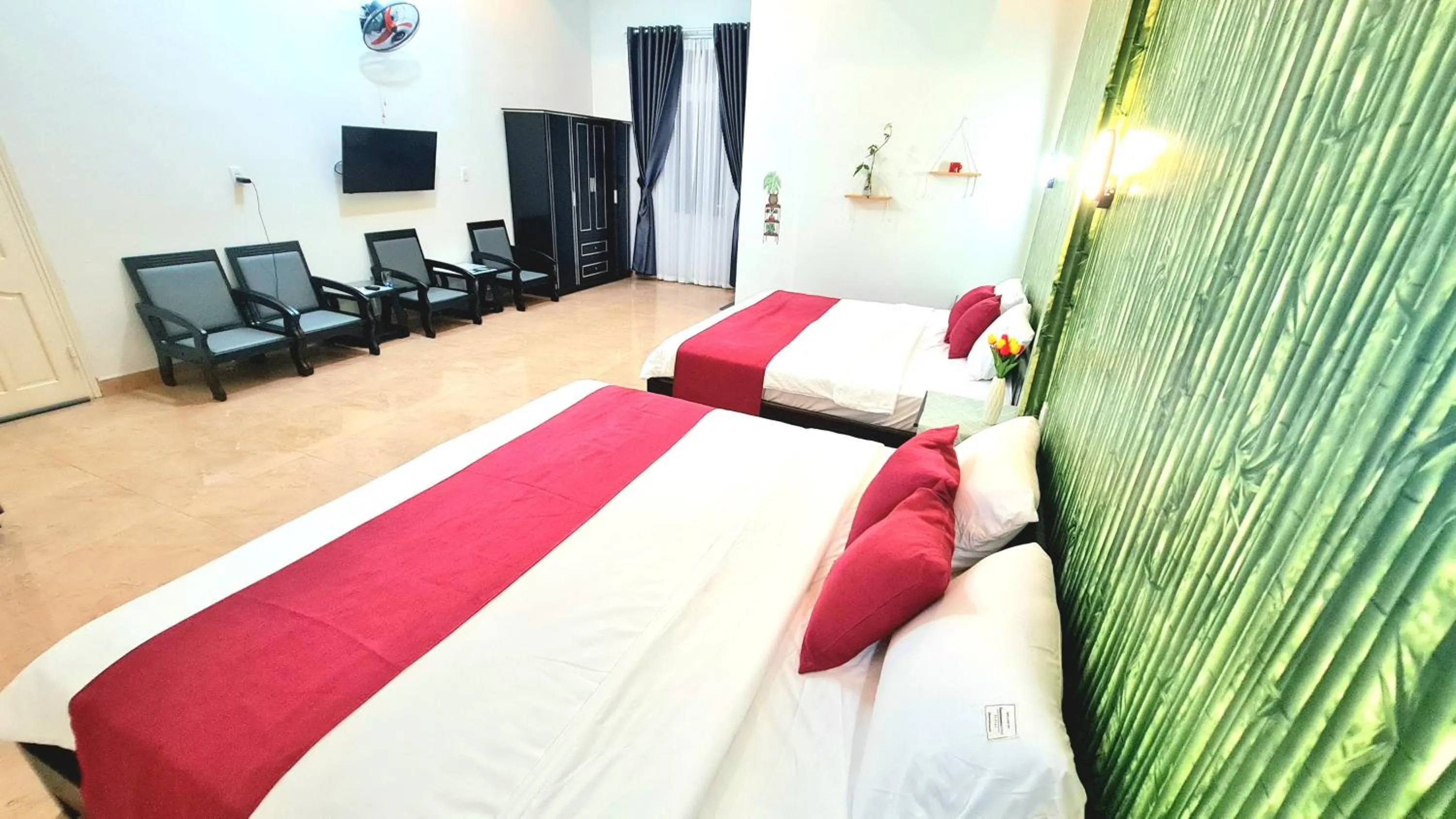 Bed in Minh Trang Villa Hoi An -BBQ Garden