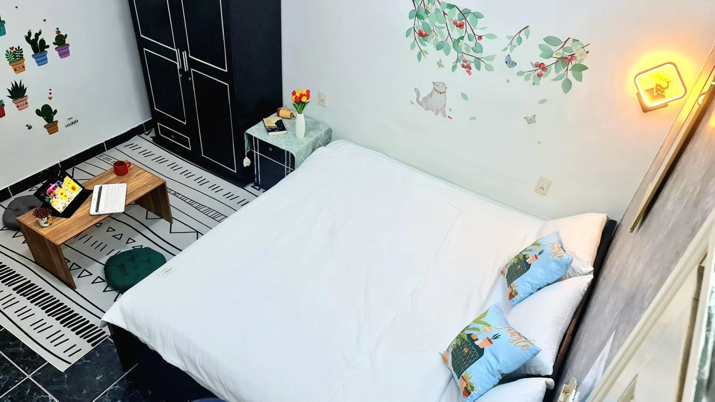 Bed in Minh Trang Villa Hoi An -BBQ Garden