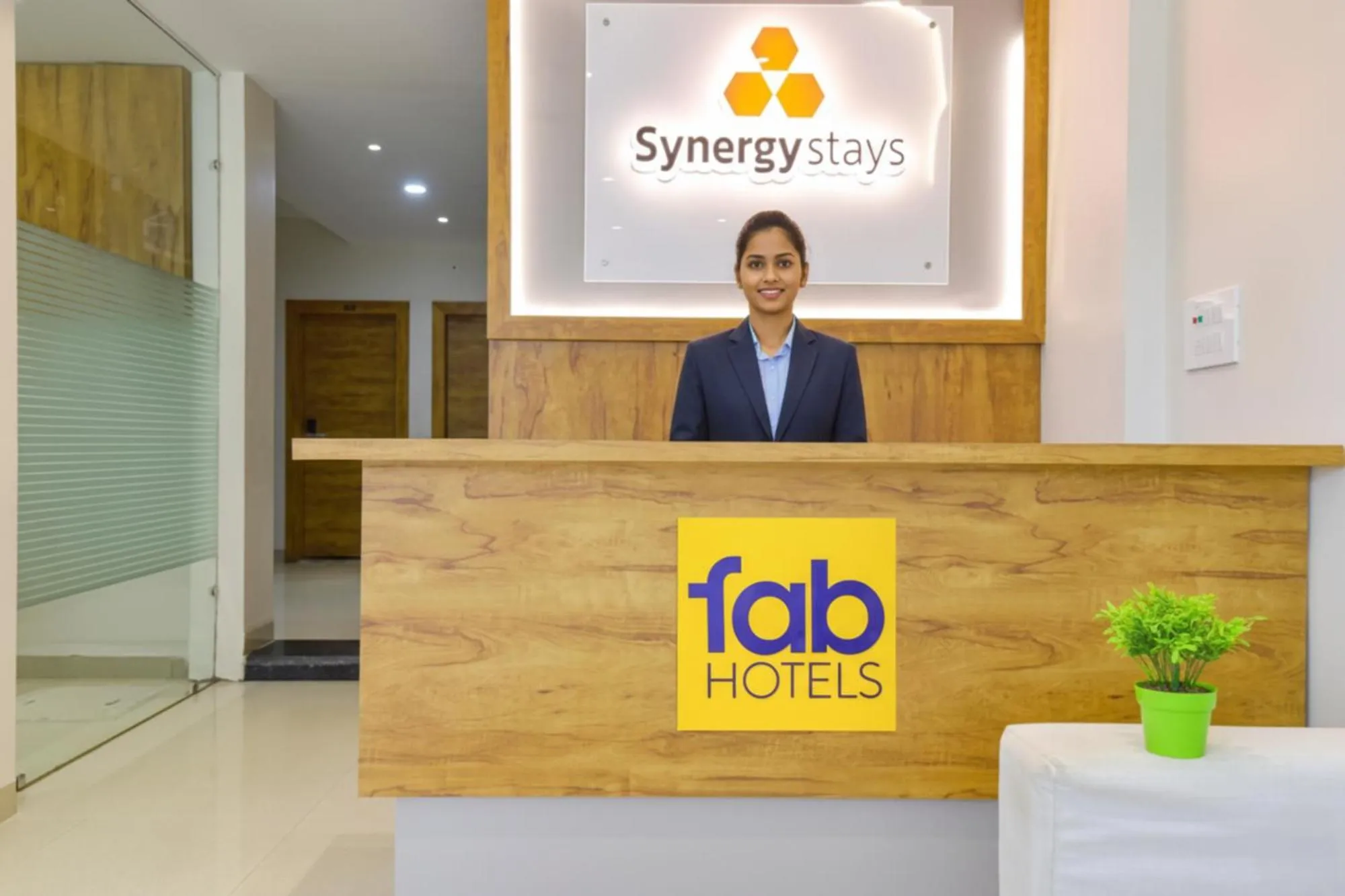 Lobby or reception in FabHotel Synergy Stays