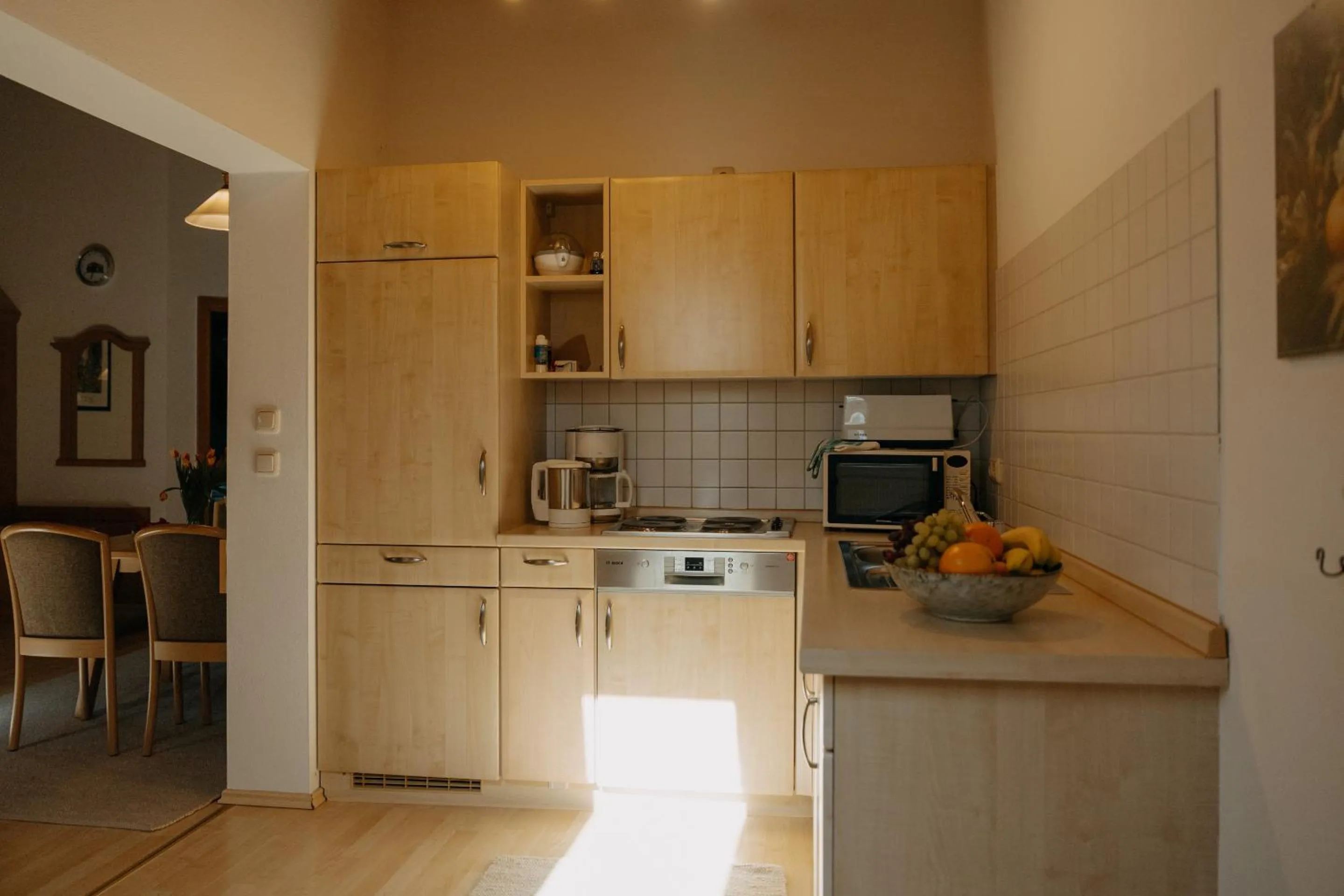 Kitchen or kitchenette in Gästehaus Edhof
