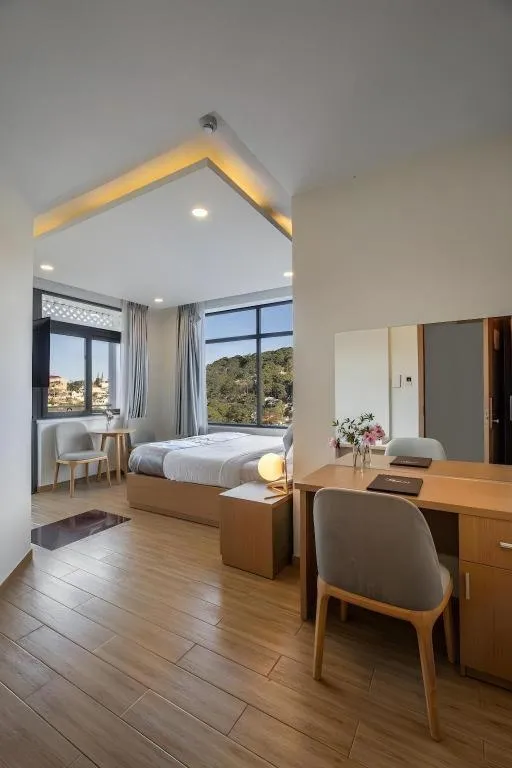 Bed in Gold View Boutique Hotel Đà Lạt