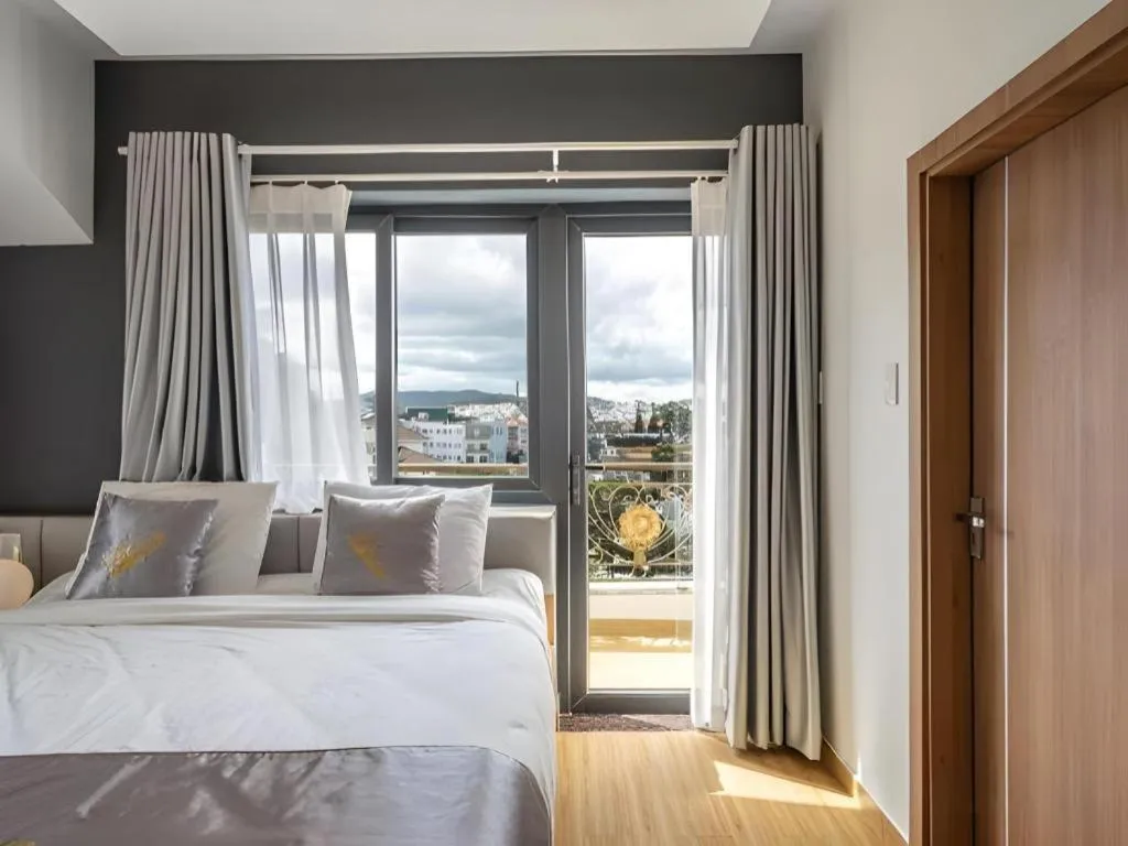 Bed in Gold View Boutique Hotel Đà Lạt