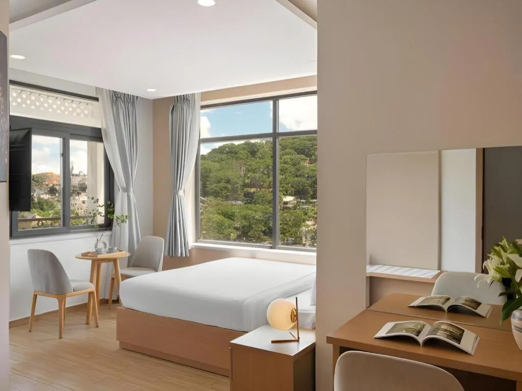 Bed in Gold View Boutique Hotel Đà Lạt