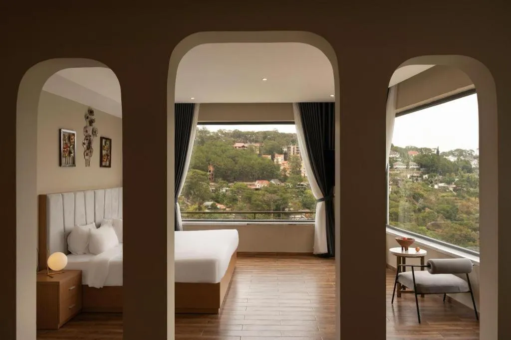 Bed in Gold View Boutique Hotel Đà Lạt