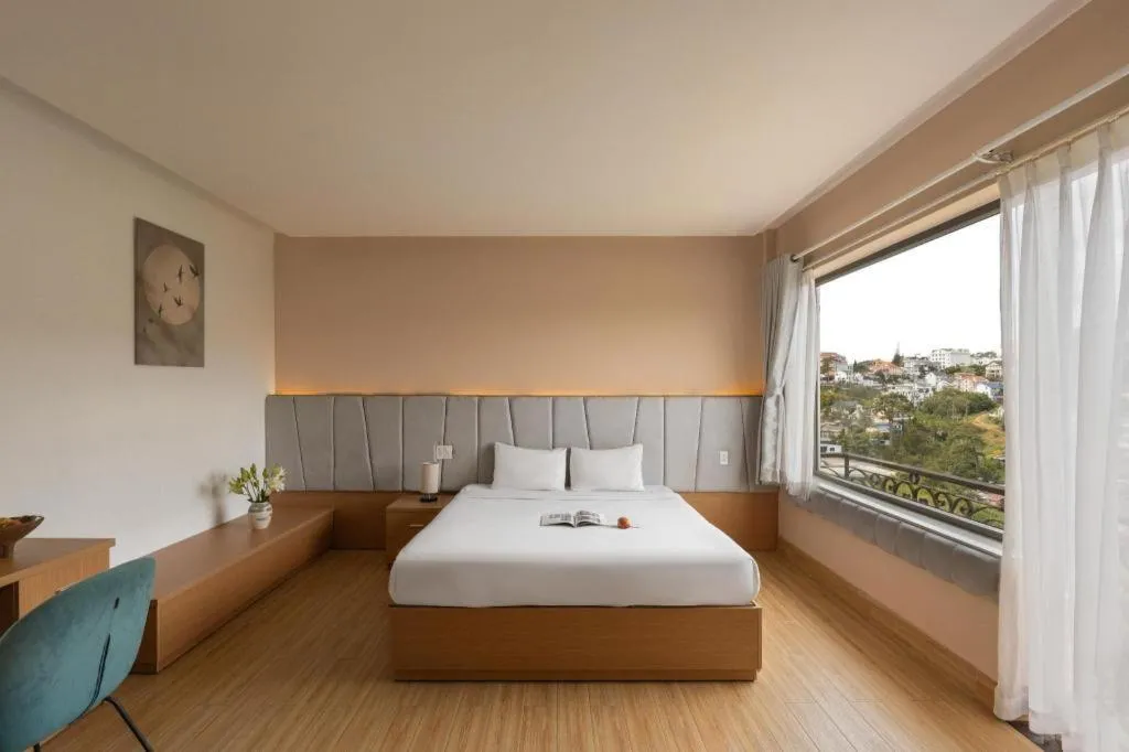Bed in Gold View Boutique Hotel Đà Lạt
