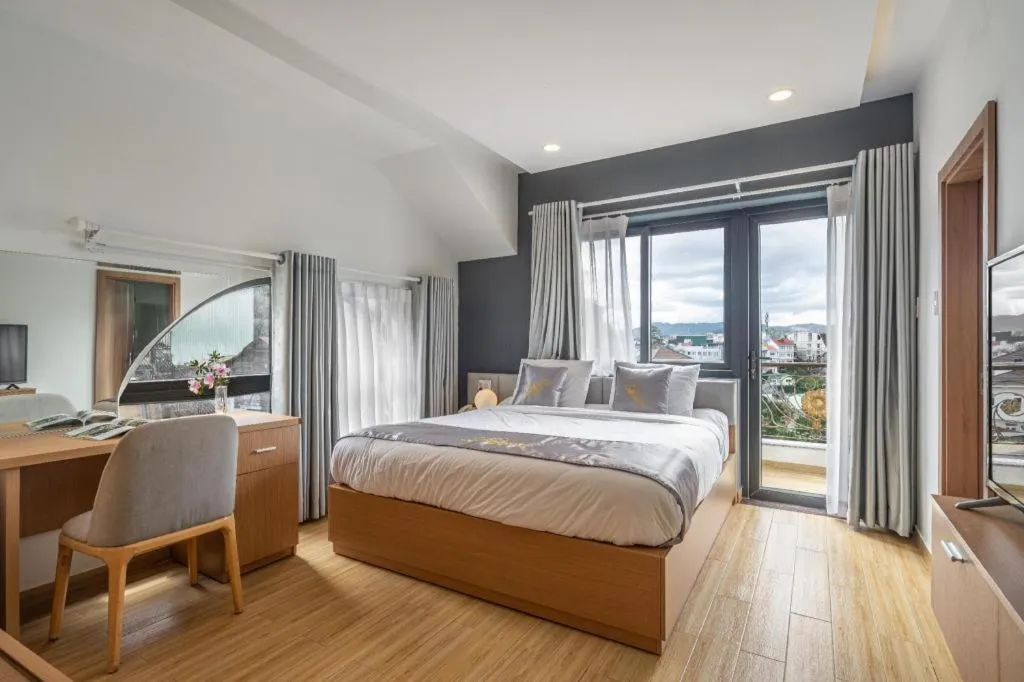 Bed in Gold View Boutique Hotel Đà Lạt