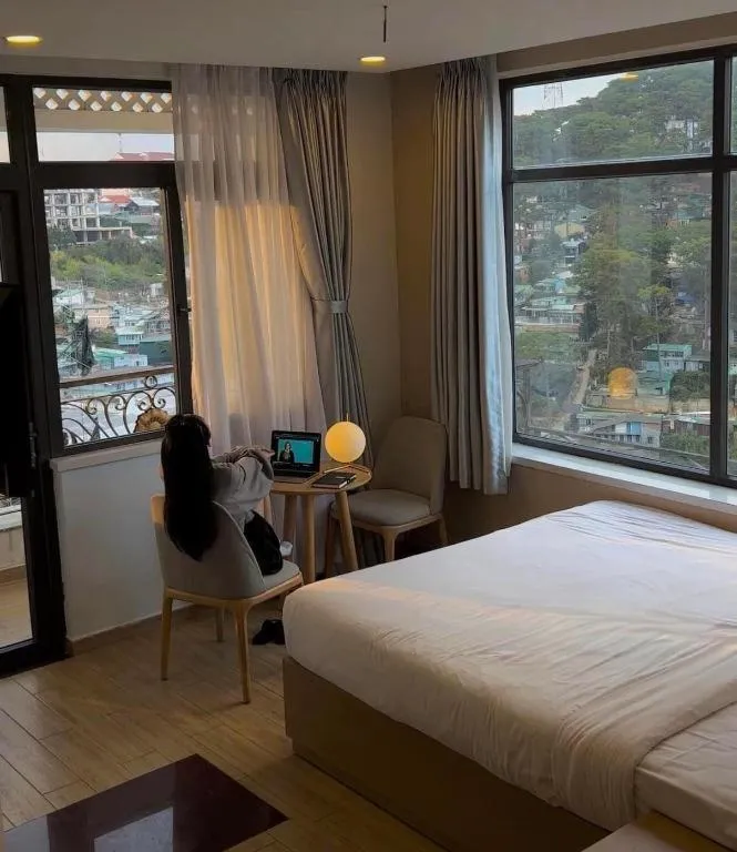 Bed in Gold View Boutique Hotel Đà Lạt