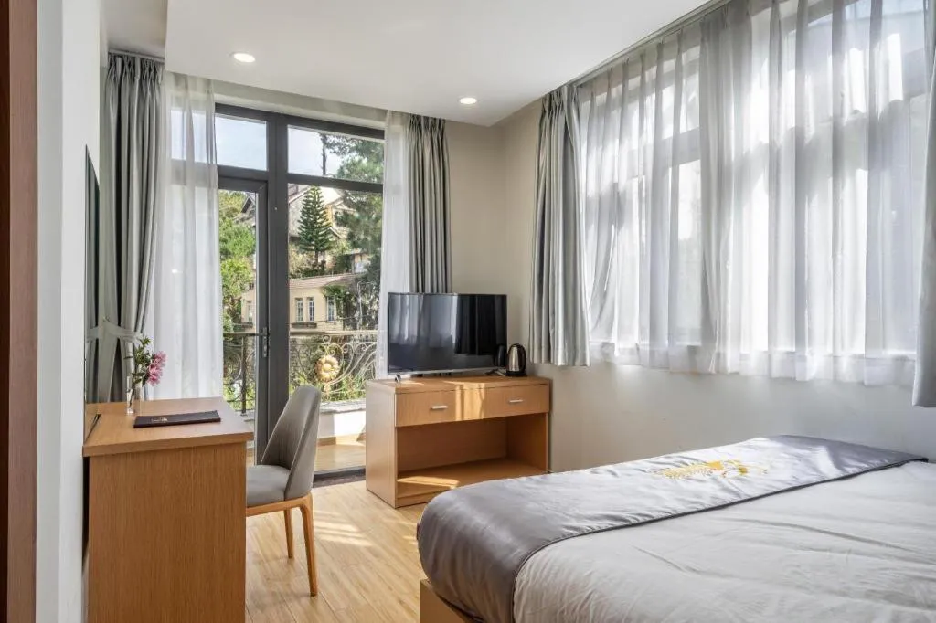 Bed in Gold View Boutique Hotel Đà Lạt