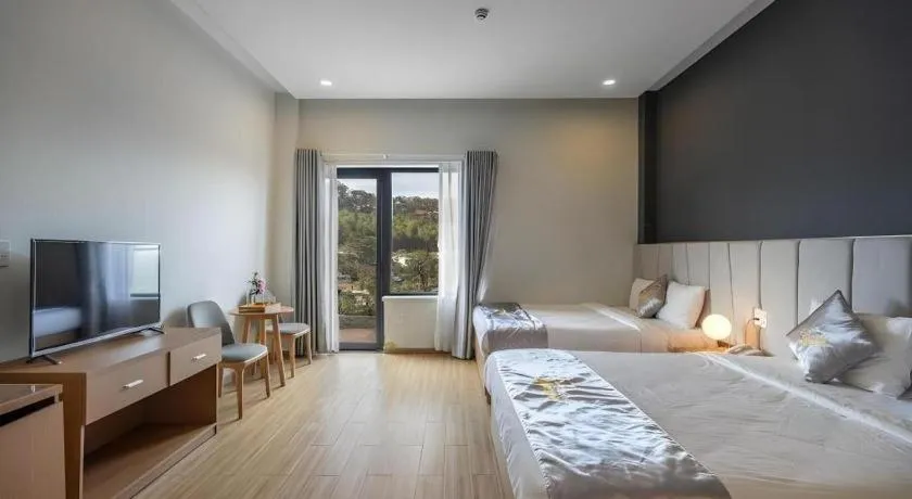 Bed in Gold View Boutique Hotel Đà Lạt