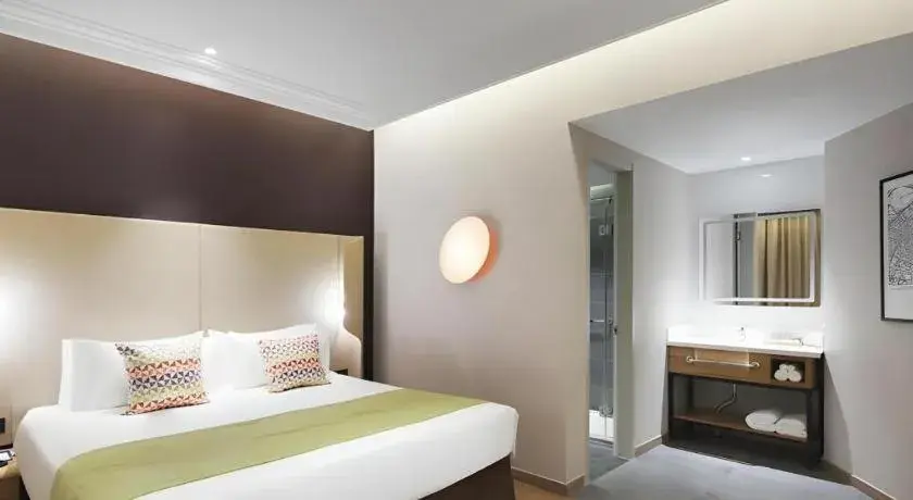 Bed in Campanile Hotel Huaibei Yuxi Bed in Campanile Hotel Huaibei Yuxi