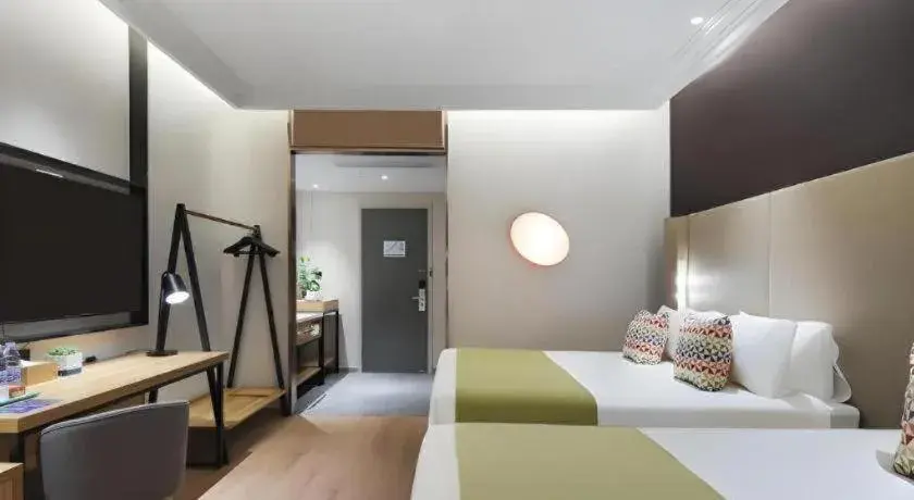 Bed in Campanile Hotel Huaibei Yuxi Bed in Campanile Hotel Huaibei Yuxi