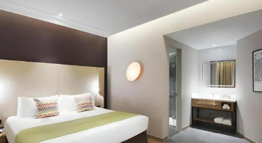 Bed in Campanile Hotel Huaibei Yuxi Bed in Campanile Hotel Huaibei Yuxi