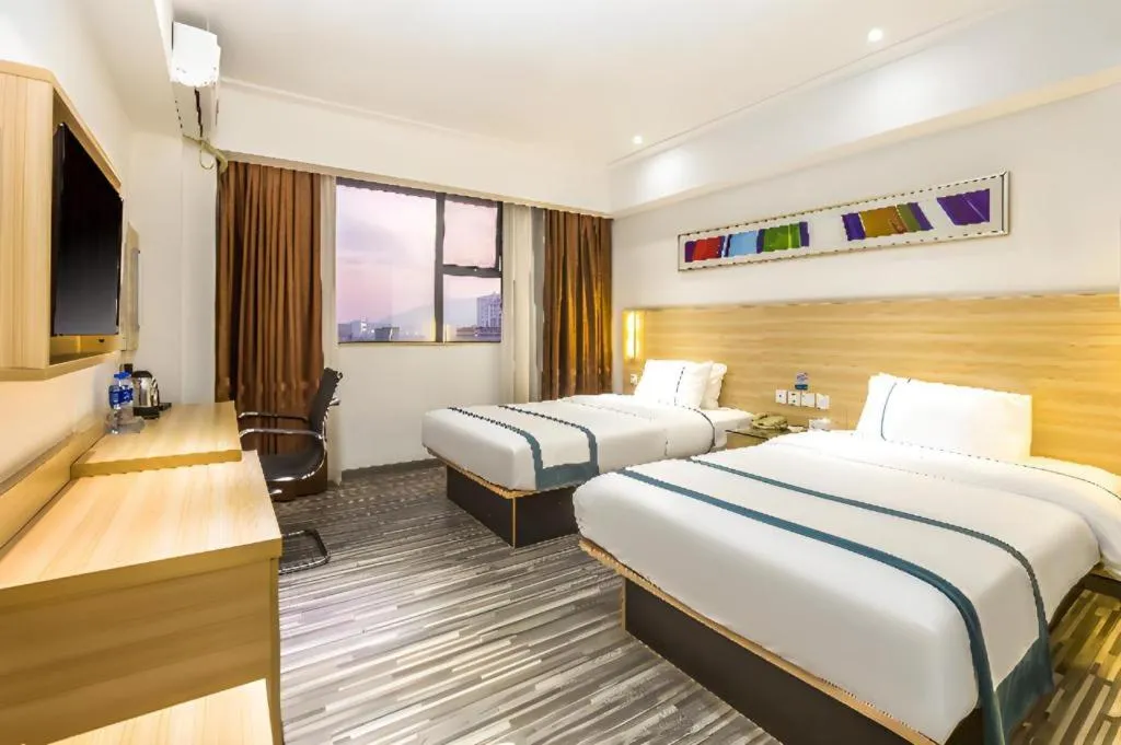 Bed in City Comfort Inn Zhaoqing Qixingyan Scenic Area Xinghu Archway