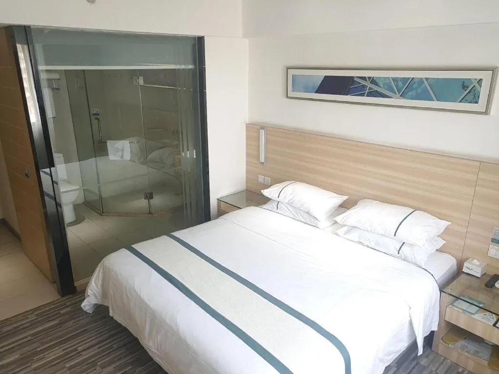 Bed in City Comfort Inn Zhaoqing Qixingyan Scenic Area Xinghu Archway