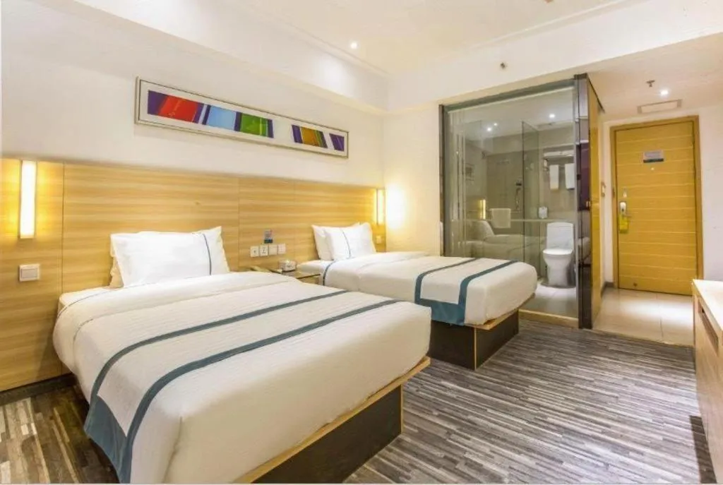 Bed in City Comfort Inn Zhaoqing Qixingyan Scenic Area Xinghu Archway