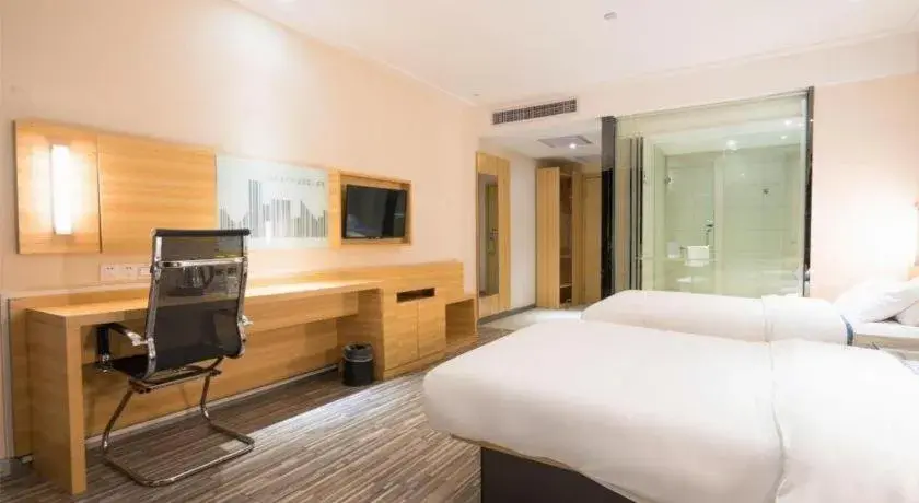 Bed in City Comfort Inn Wuhan High Speed Railway Station Bed in City Comfort Inn Wuhan High Speed Railway Station