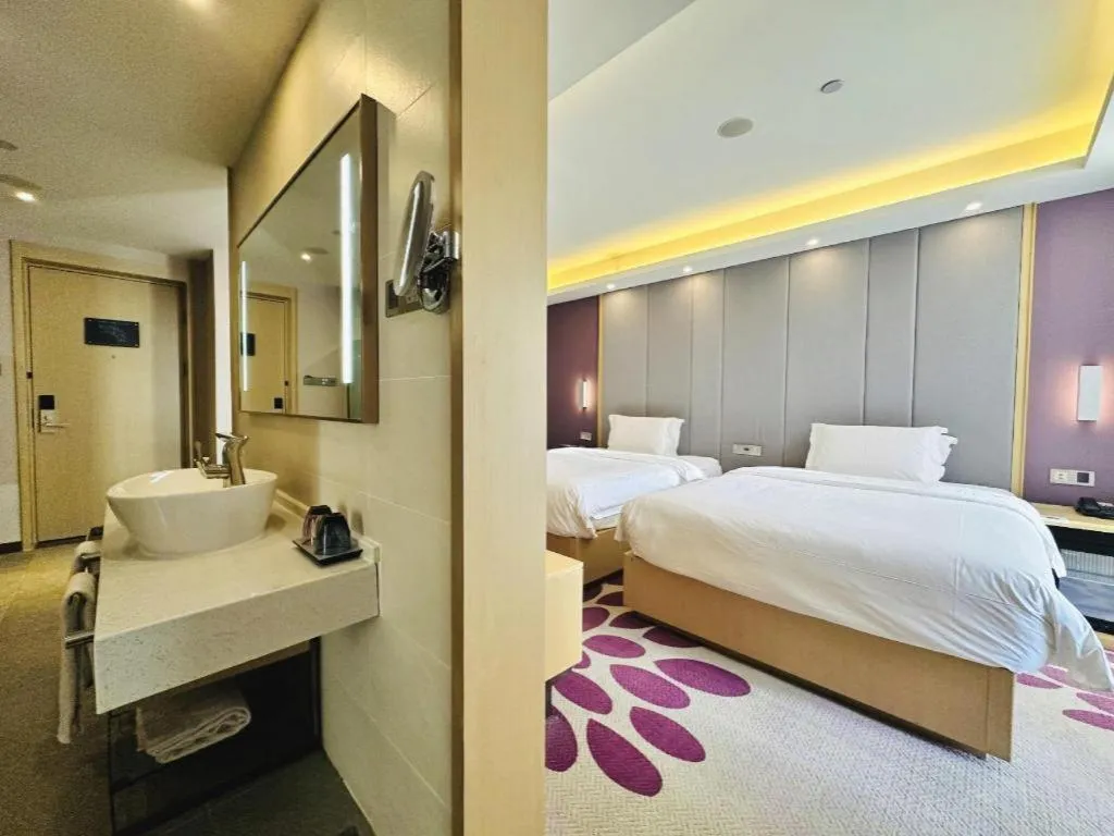 Bed in Lavande Hotels Tianjin Huaming Binhai International Airport