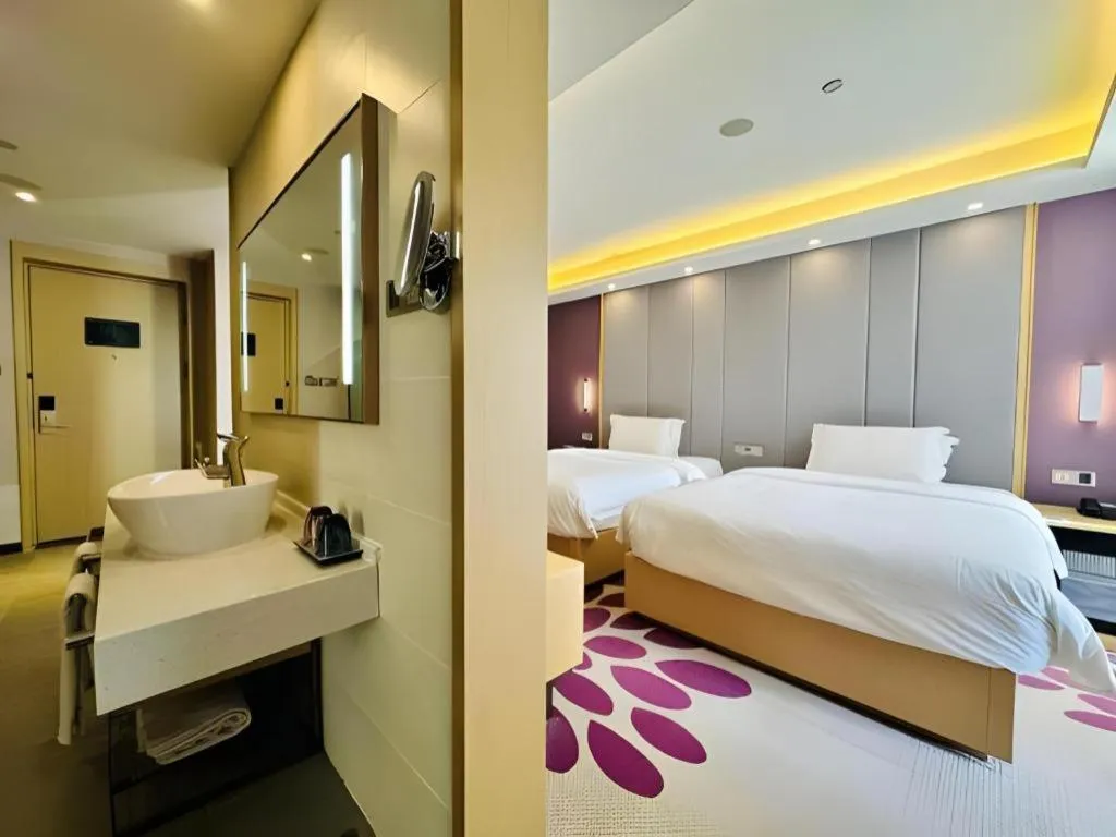 Bed in Lavande Hotels Tianjin Huaming Binhai International Airport