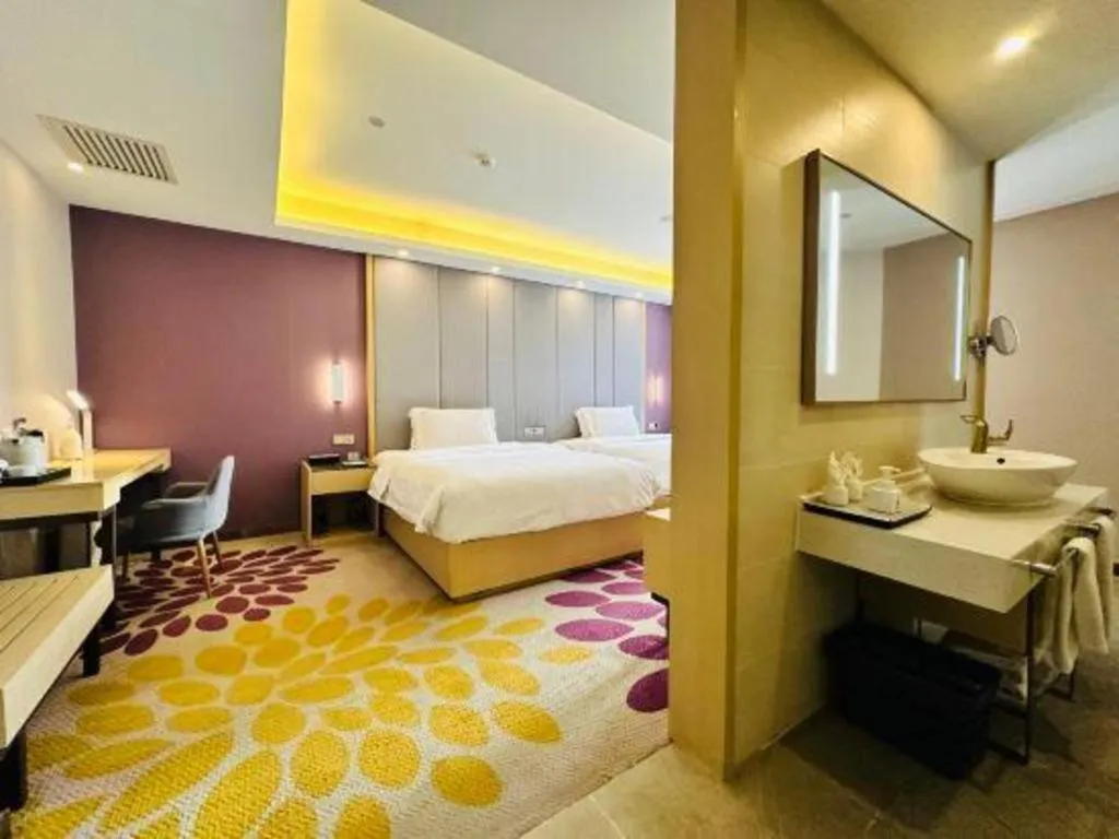 Bed in Lavande Hotels Tianjin Huaming Binhai International Airport