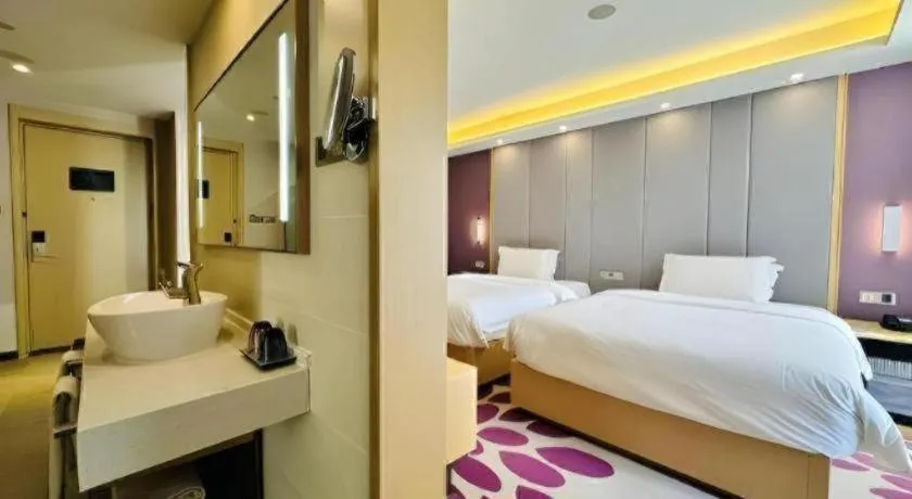 Bed in Lavande Hotels Tianjin Huaming Binhai International Airport