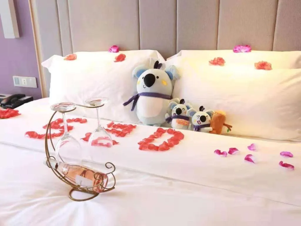 Bed in Lavande Hotels Tianjin Huaming Binhai International Airport