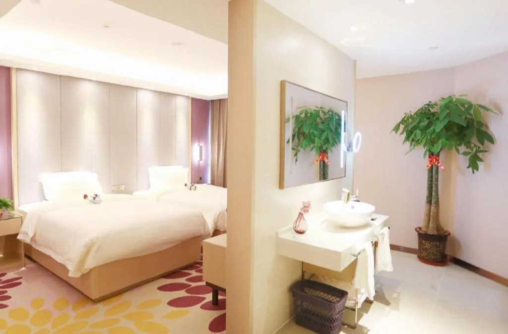 Bed in Lavande Hotels Tianjin Huaming Binhai International Airport