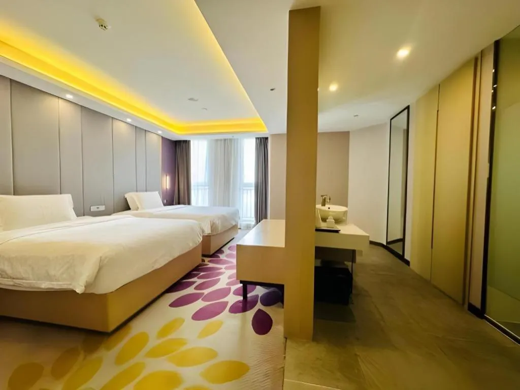 Bed in Lavande Hotels Tianjin Huaming Binhai International Airport