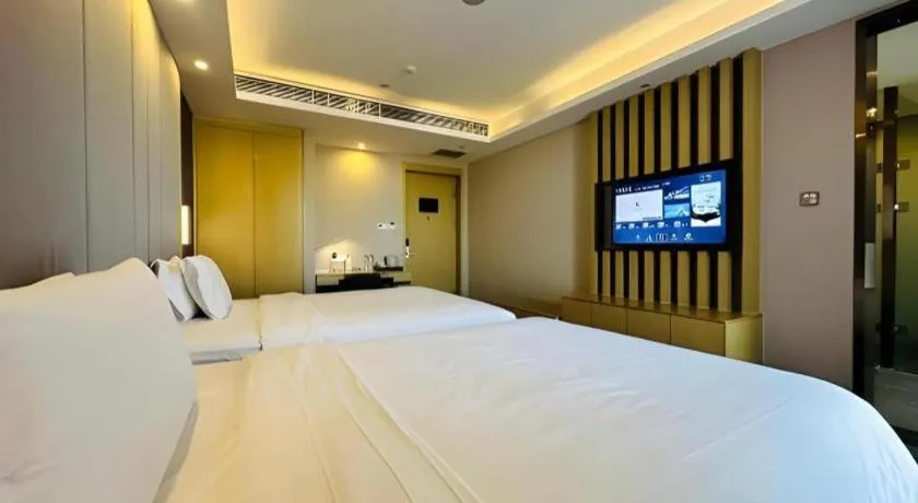 Bed in Lavande Hotels Tianjin Huaming Binhai International Airport