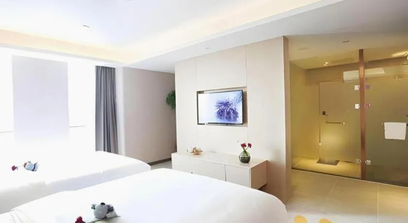 Bed in Lavande Hotels Tianjin Huaming Binhai International Airport
