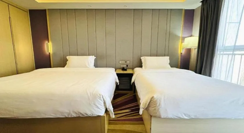 Bed in Lavande Hotels Tianjin Huaming Binhai International Airport