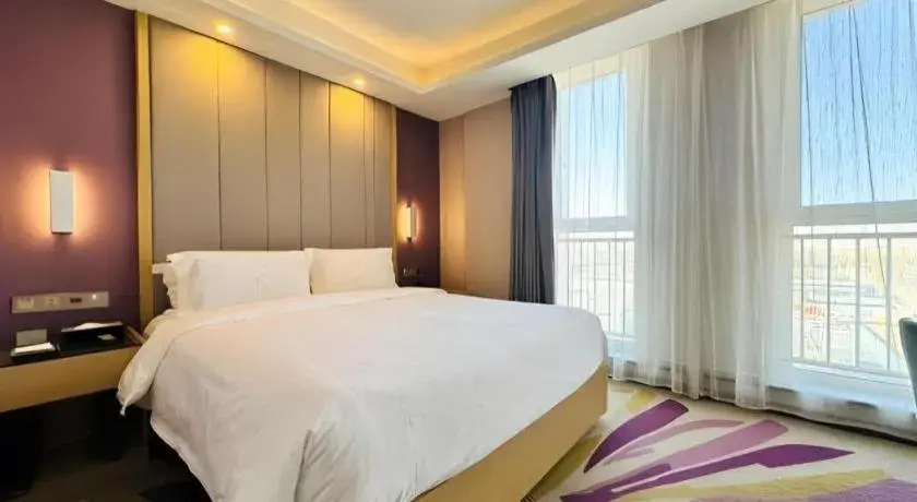 Bed in Lavande Hotels Tianjin Huaming Binhai International Airport Bed in Lavande Hotels Tianjin Huaming Binhai International Airport
