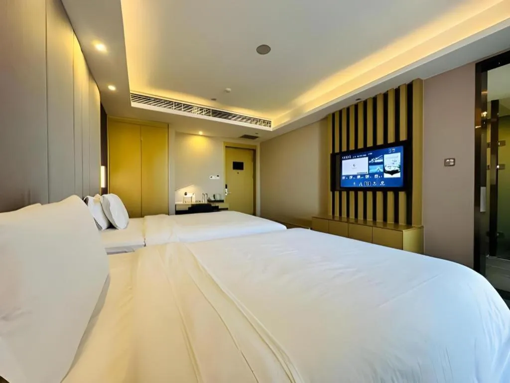 Bed in Lavande Hotels Tianjin Huaming Binhai International Airport