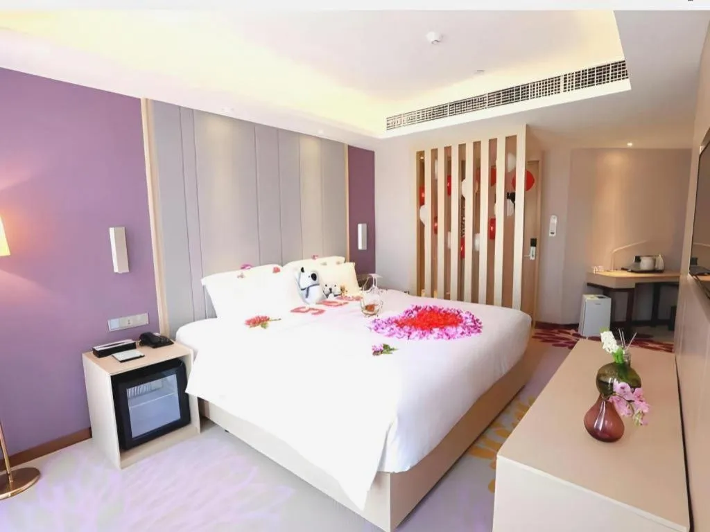 Bed in Lavande Hotels Tianjin Huaming Binhai International Airport