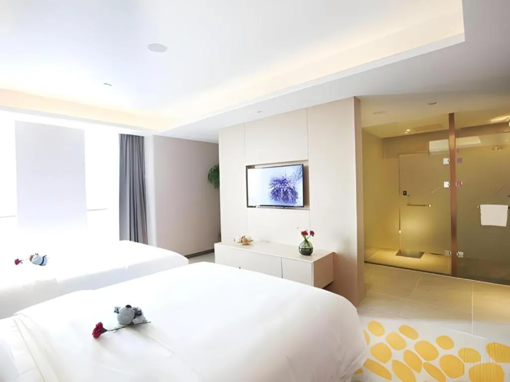 Bed in Lavande Hotels Tianjin Huaming Binhai International Airport