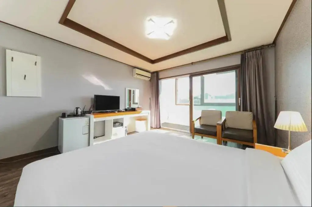 Bed in Woorim Hotel Bed in Woorim Hotel