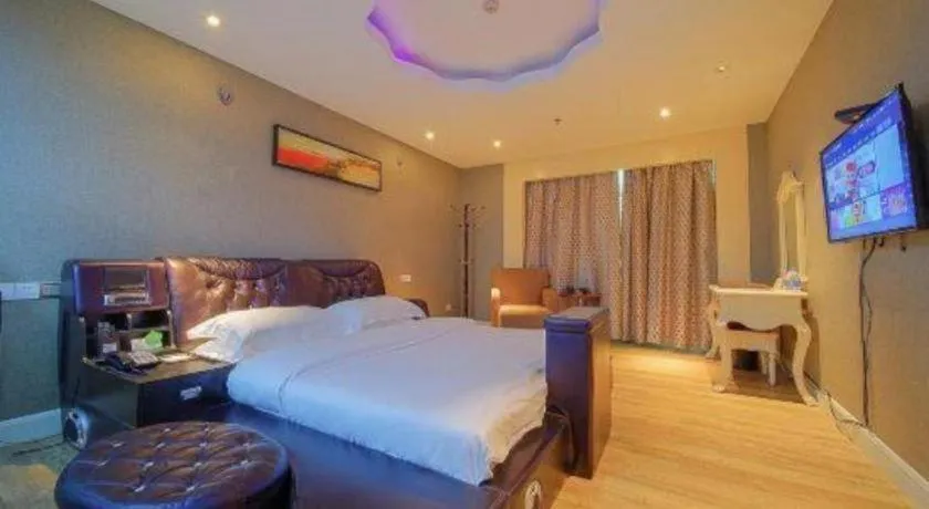 Bed in Borrman Hotel Guangzhou Tianhe Tangdong Subway Station Convention and Exhibition Center