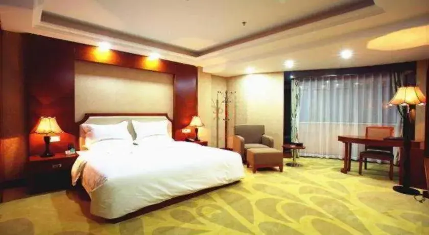 Bed in Borrman Hotel Guangzhou Tianhe Tangdong Subway Station Convention and Exhibition Center Bed in Borrman Hotel Guangzhou Tianhe Tangdong Subway Station Convention and Exhibition Center