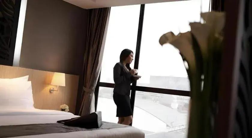 Bed in Hotel Grandhika Pemuda Bed in Hotel Grandhika Pemuda