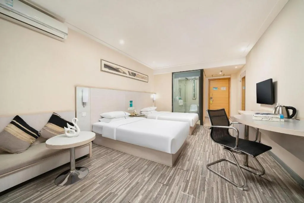 Bed in City Comfort Inn Nanning Guangxi University Xiuling Road Metro Station