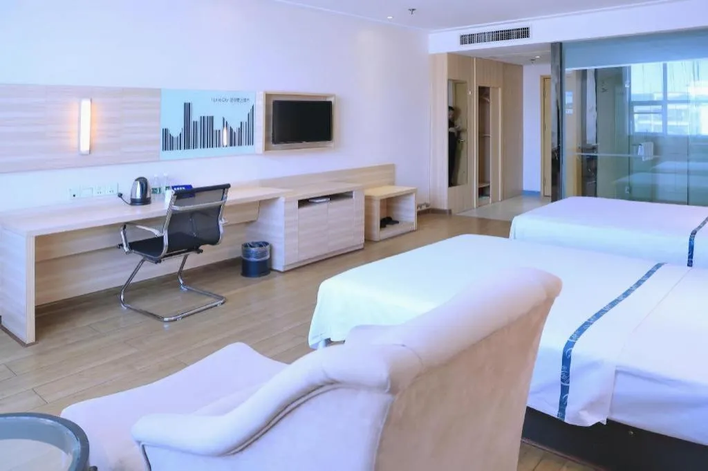 Bed in City Comfort Inn Jingzhou Ancient City Taiyue Road