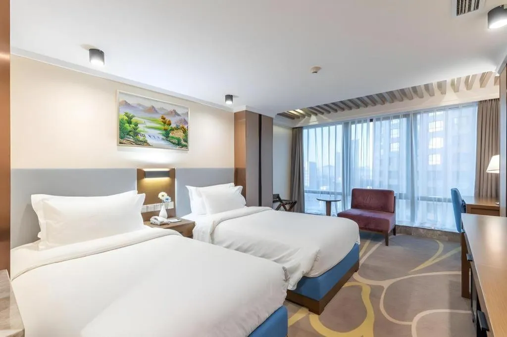 Bed in Dalian Bohai Pearl Hotel