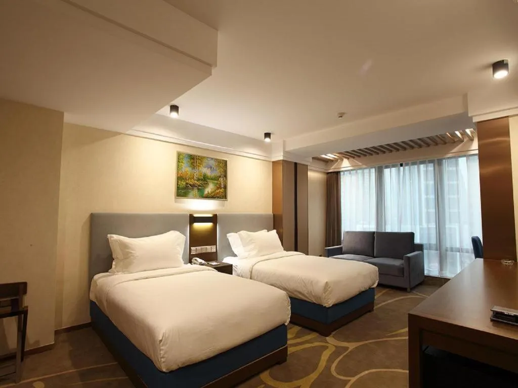 Bed in Dalian Bohai Pearl Hotel