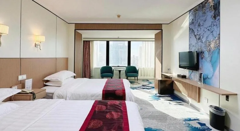 Bed in Dalian Bohai Pearl Hotel