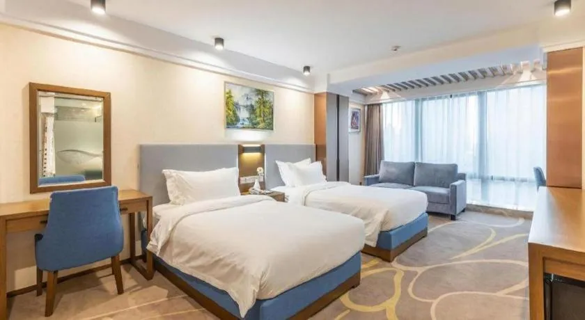 Bed in Dalian Bohai Pearl Hotel