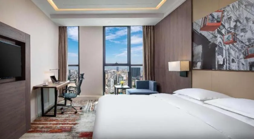 Bed in Ramada Encore by Wyndham Chongqing Yubei