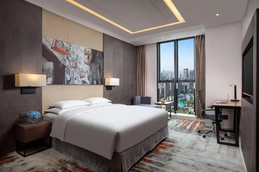 Bed in Ramada Encore by Wyndham Chongqing Yubei