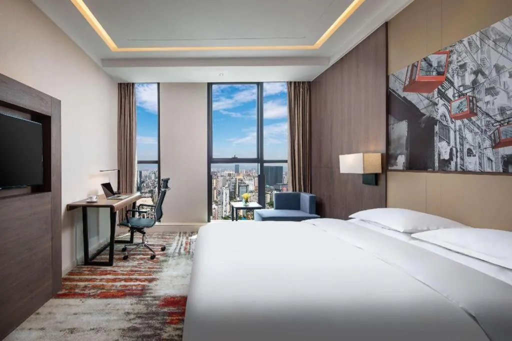 Bed in Ramada Encore by Wyndham Chongqing Yubei